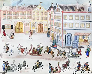 Wintertide: Schlitten-Korso, 18th century