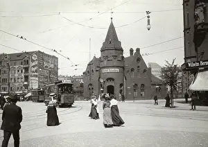 Streetcar: The Schoeneberg railway station in Berlin, 1900