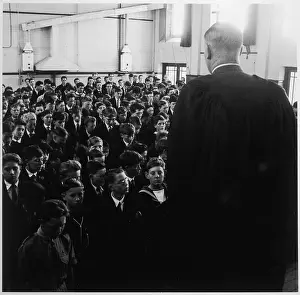 Presides: SCHOOL ASSEMBLY 1960