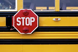 Pivots: School Bus with Stop Sign That Pivots out When