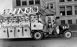 Financing: School children on a float in the Second Liberty
