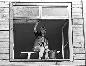 Zvyozdny: School construction site in Zvyozdny settlement, 1974