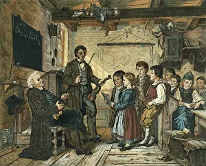 Teachings: School. Music class to children. Singing class