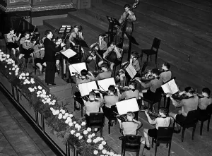 Festivals: School orchestra in the Berlin Philharmonie, 1940