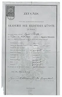 Lallemand: School report of Egon Schiele