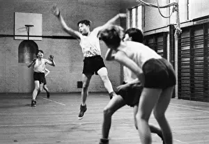 Pinner: Schoolboys in a gym at a school in Pinner