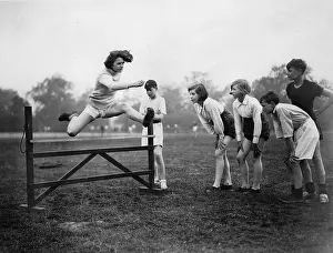 Norah: Schoolgirls at hurdles training