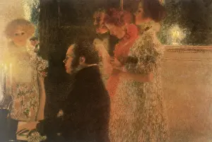 Klimt: Schubert at the Piano II, by Klimt