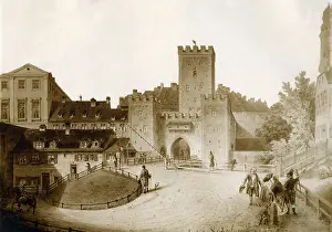Ludwigstrasse: Schwabinger Tor in Munich around 1800