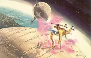 Tending: Sci Fi - Man, Balloons in Orbit