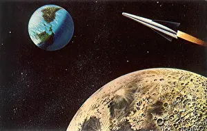 Zooms: Sci Fi - Rocket from Moon to Earth