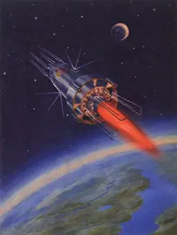Rocketship: Sci Fi - Rocketship Above Earth