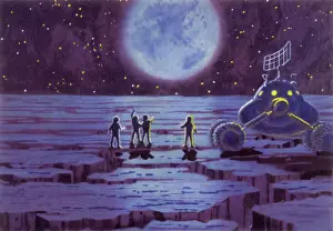 Exploratory: Sci Fi - Spacemen on Blue Alien Planet
