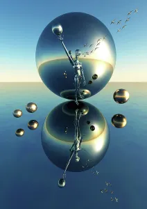 Universe: A science fiction conceptual image showing a metallic