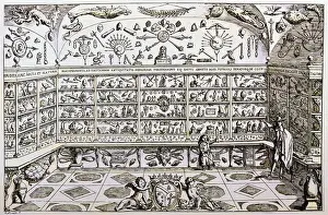 Closet: science, museums, Museum Cospino, copper engraving