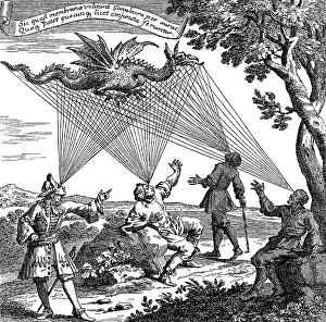 Artificialis: science, optics, perspectives, dragon, seen from