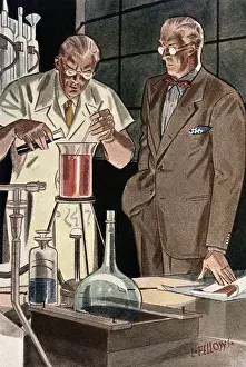 Apprehensively: Scientist in Lab