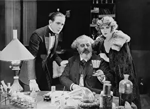 Fascinated: Scientist showing couple his research