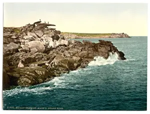 Scilly: Scilly Isles, St. Mary's Pulpit Rock, Cornwall, England