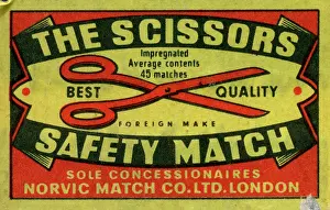 Carton: The Scissors Safety Match matchbox