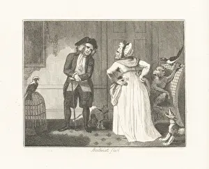 John Wootton: The Scold and the Parrot