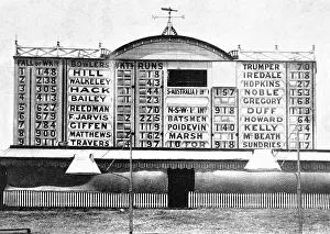 Scoreboard: Score-board at the Sydney Cricket Ground, 1901