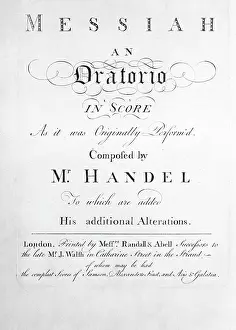 Oratorio: The score to Handel's Messiah
