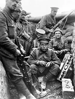 Willie: Scots Guards in trench on Western Front, WW1