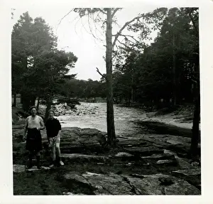Aberdeenshire: Two Scots by the River Dee, Balmoral, Aberdeenshire