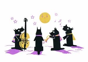 Carols: Scottie dogs carol singing