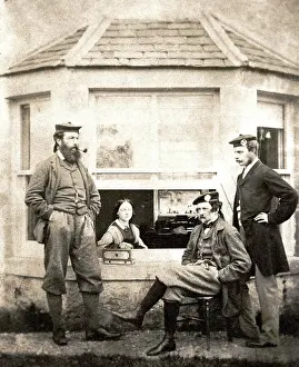 Unattributed: Scottish friends grouped around a drawing room window