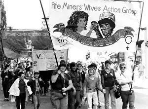 Fife: Scottish miners demonstration