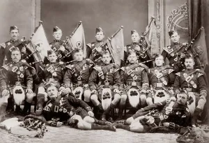 Bagpipes: Scottish regiment, British army, pipe band