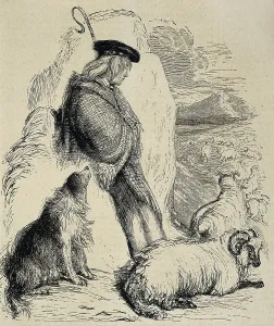 Scotsmen: Scottish shepherd, illustration from The illustrated