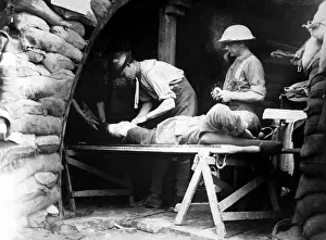 Territorials: Scottish territorials being examined in a dressing