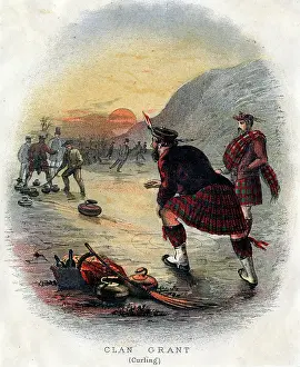 Kilt: Scottish Types - Curling, Clan Grant