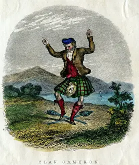 Kilt: Scottish Types - Highland sword dance, Clan Cameron