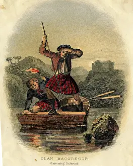 Kilt: Scottish Types - Leistering Salmon, Clan MacGregor