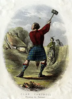 Kilt: Scottish Types - Throwing the Hammer, Clan Campbell