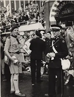 Programmes: Scout selling Coronation programmes