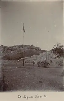 Antigua: Scouts in Antigua at flag break