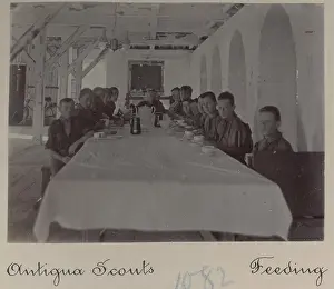 Antigua: Scouts in Antigua having a meal