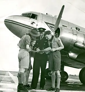 Interested: Scouts with British Airways Officer