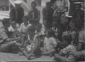 Mainland: Scouts with earthquake victims in Patras, Greece