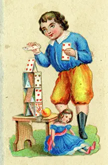 Precarious: Scrap - boy building house of cards