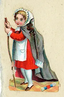 Cracker: Scrap - girl dressed as a nurse