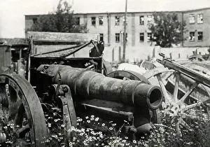 Forbidden: Scrap yard for artillery, around 1920