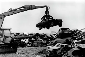 Scrapping: A scrapyard for cars, St Erth, Cornwall
