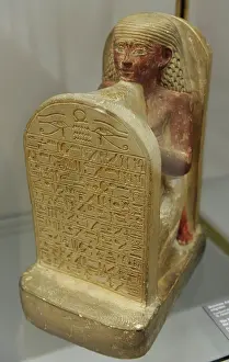 1490: Scribe Amenophis worshipping the Sun-God. Egypt