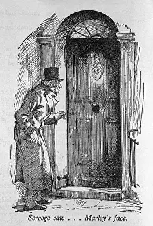Knocker: SCROOGE SEES MARLEY FACE